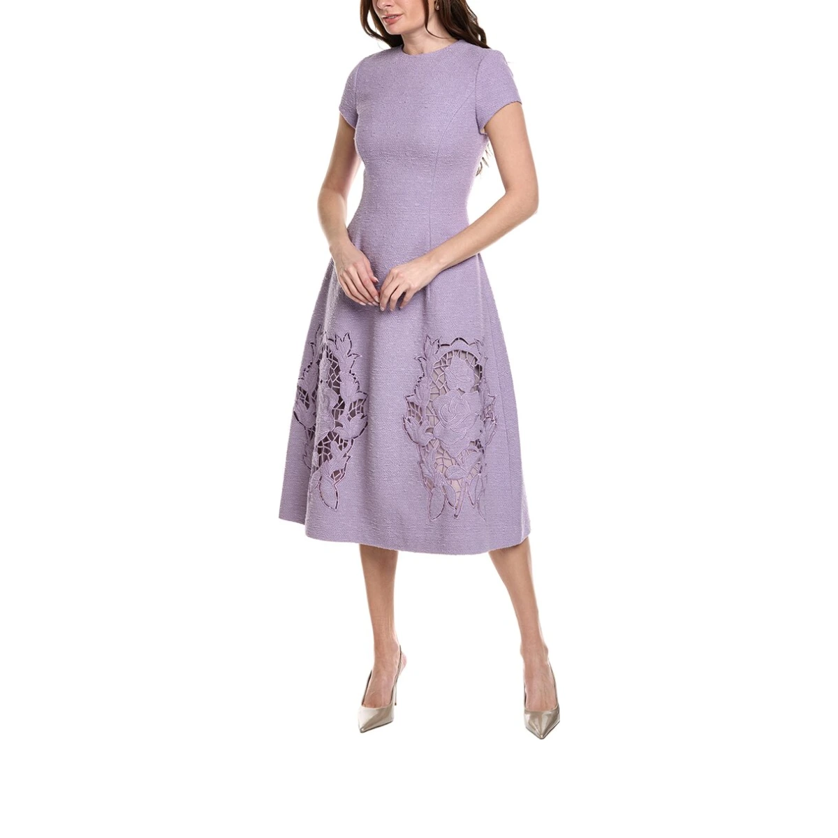 Tweed Silk & Wool-Blend Midi Dress