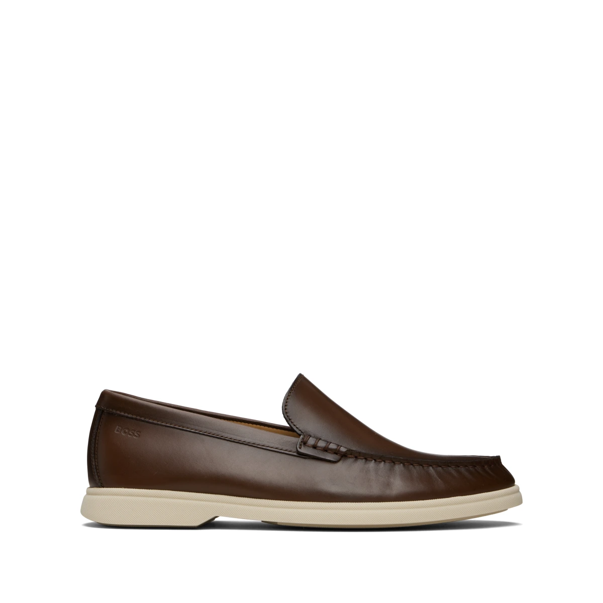 Brown Emed-Logo Leather Loafers