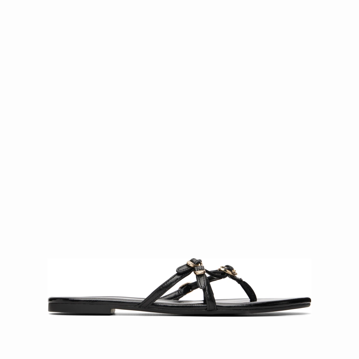 Black 'The Leather Kiki' Sandals