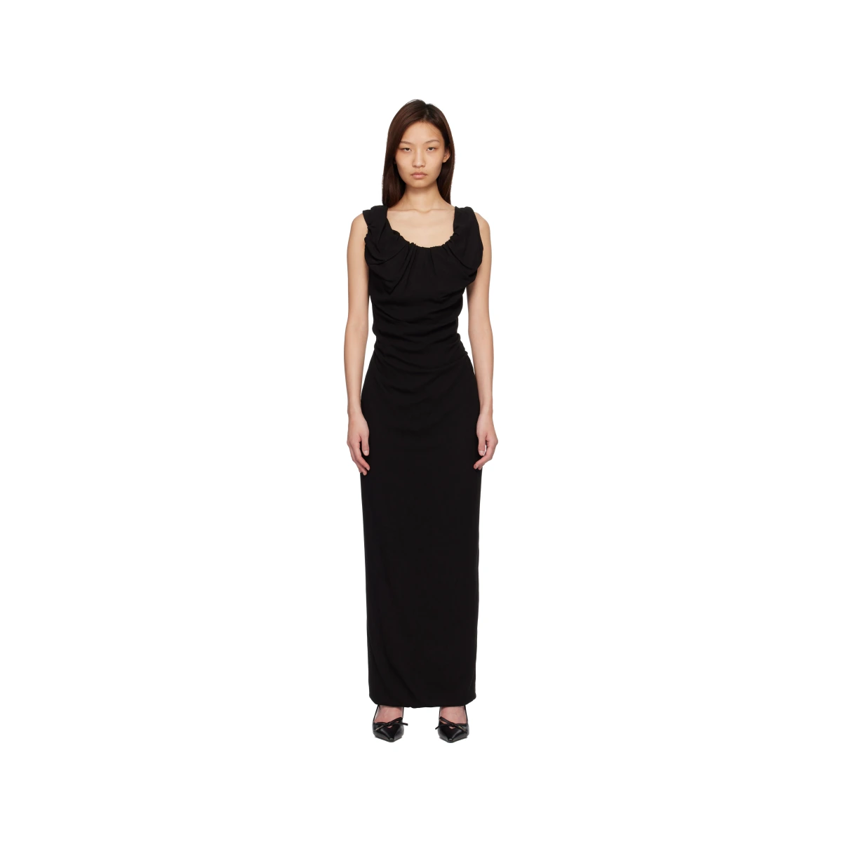 Black Long Ginnie Amber Maxi Dress