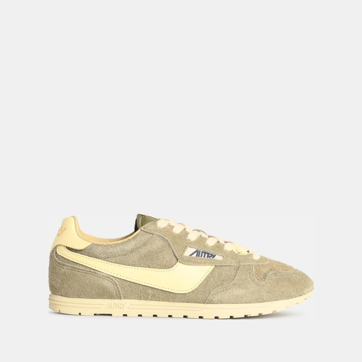 'Windspin Low' Grey Leather Blend Sneakers