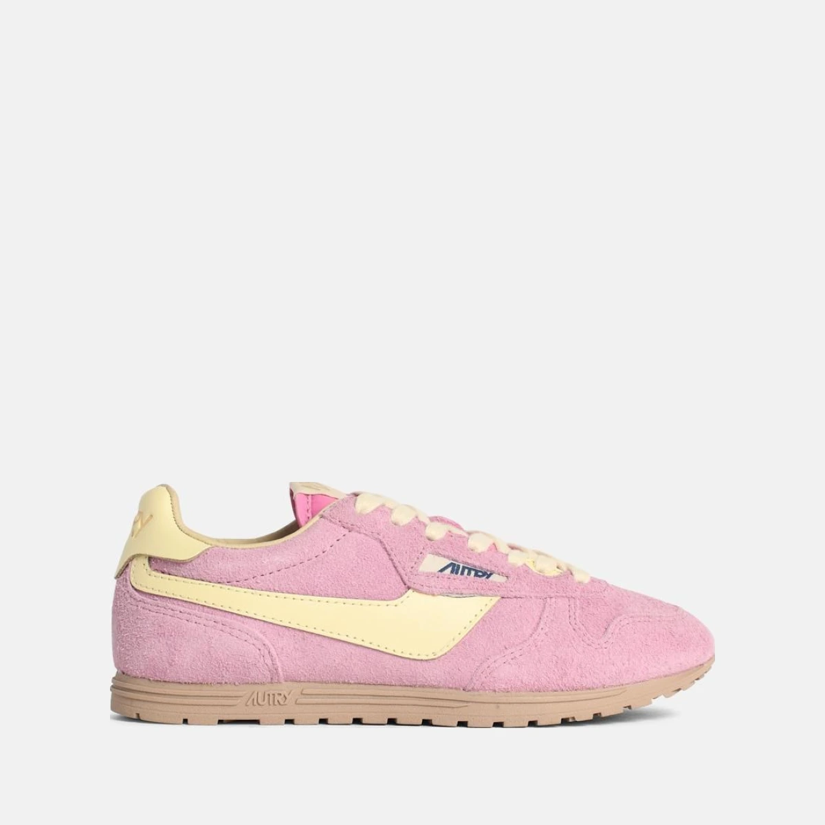 'Windspin Low' Pink Suede Blend Sneakers