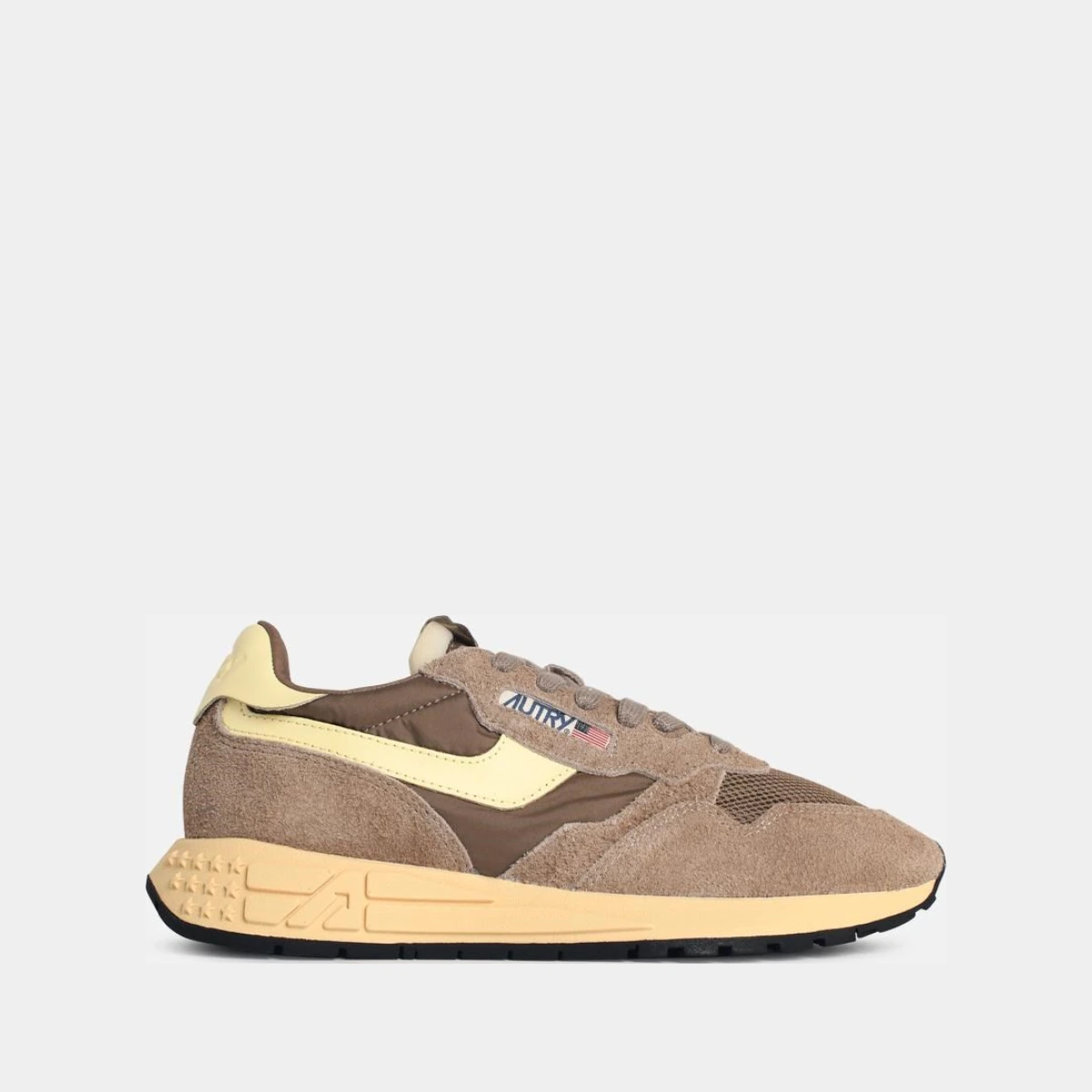 'Reelwind Low' Brown Suede Blend Sneakers