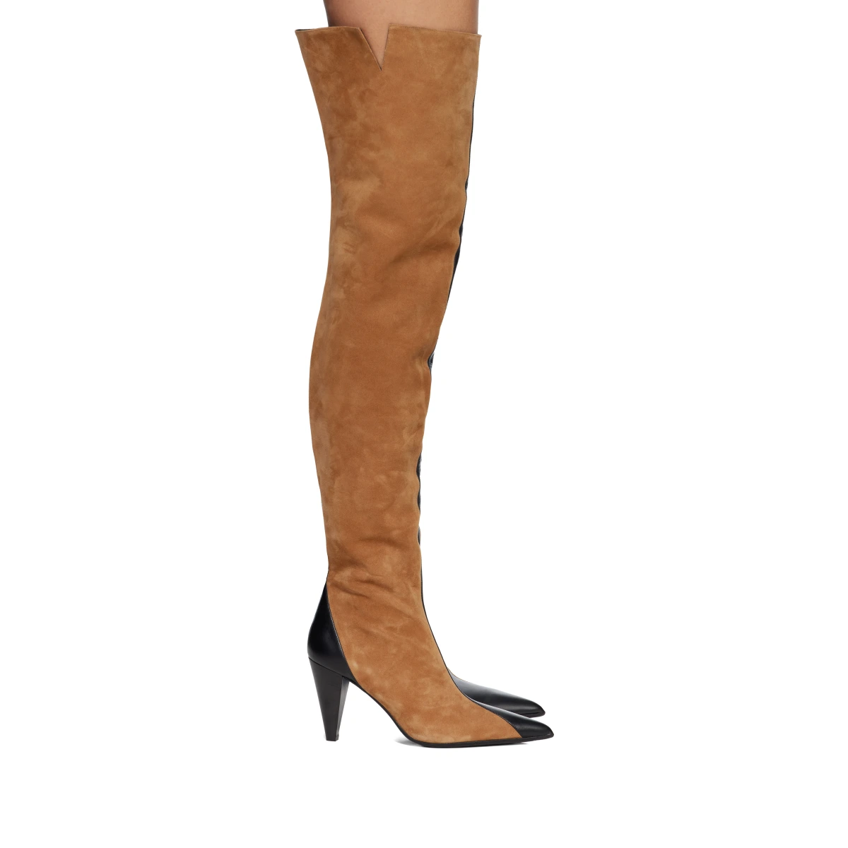 Tan & Black Harvey Over-the-Knee High Boots