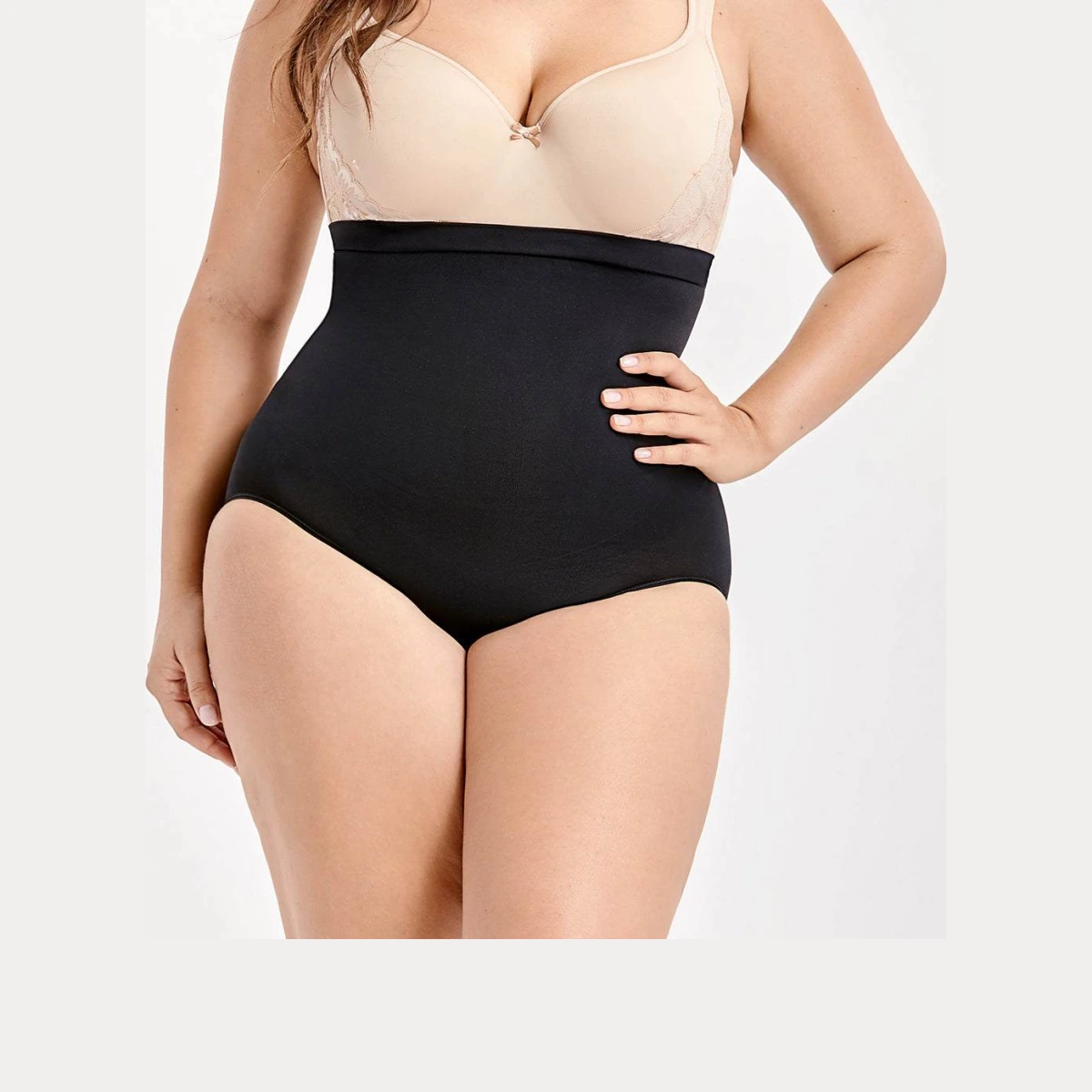 Plus Size High Waist Tummy Control Seamless Shapewear Panty