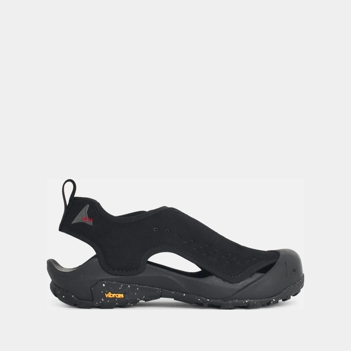'Arpy' Black Polyester Blend Sandals