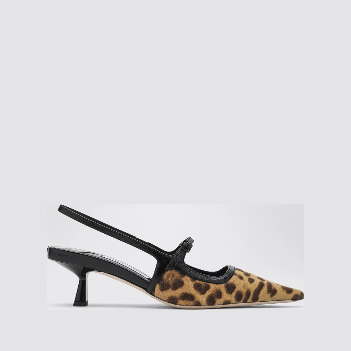 Didi 45 slingback in leopard print pony skin