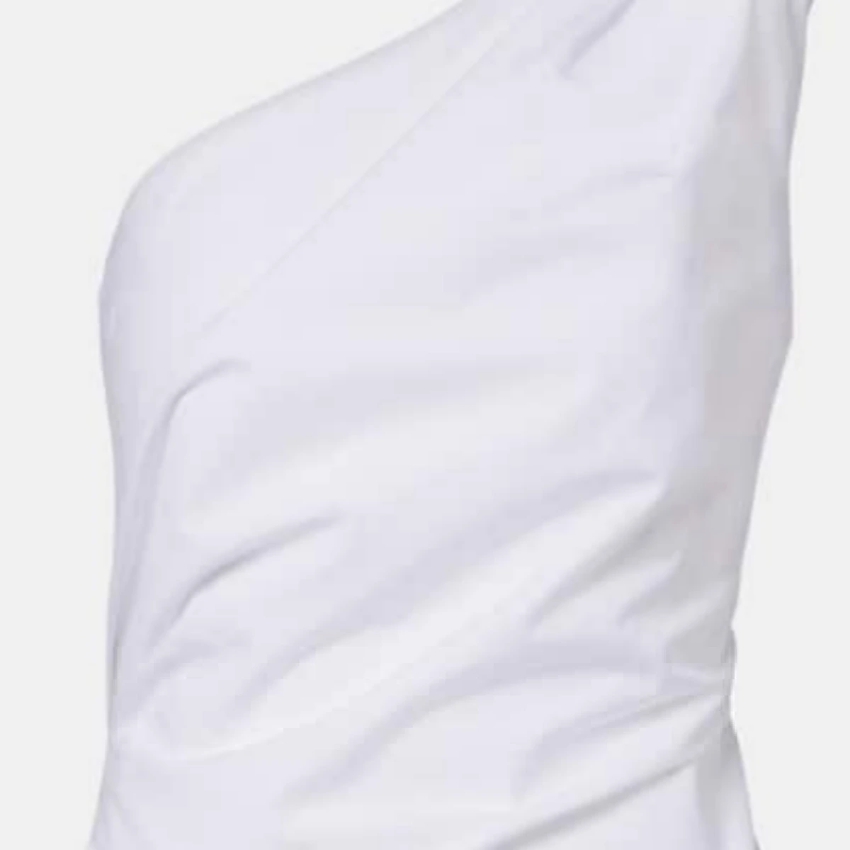 Róhe Asymmetric one-shoulder cotton poplin top