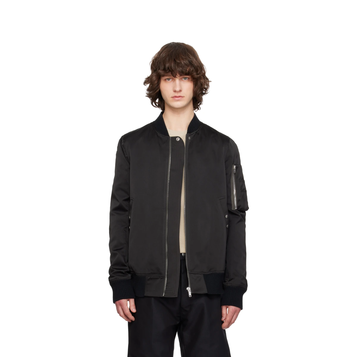 Black Temple Classic Flight Bomber Jacket