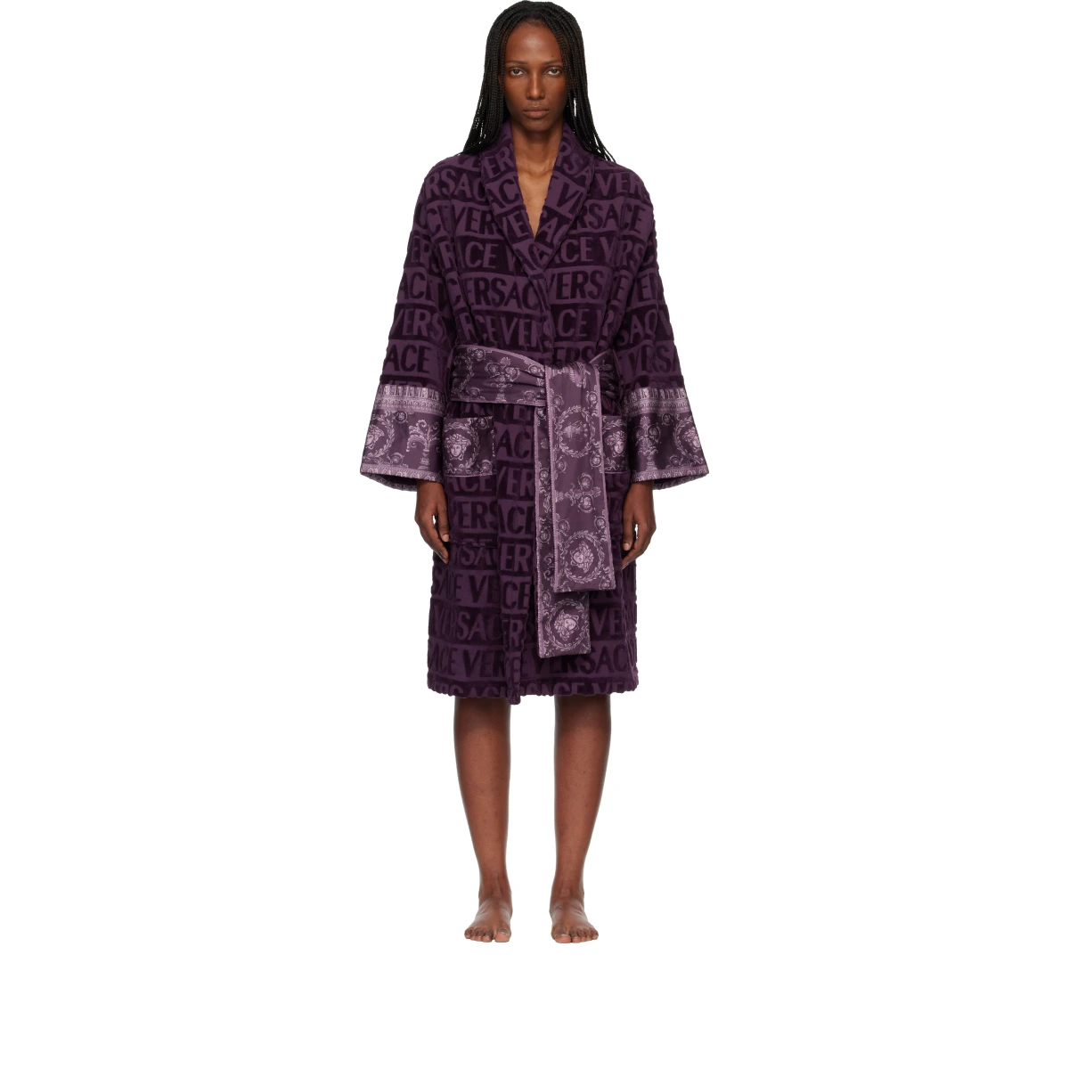 Purple 'I Heart Baroque' Bathrobe