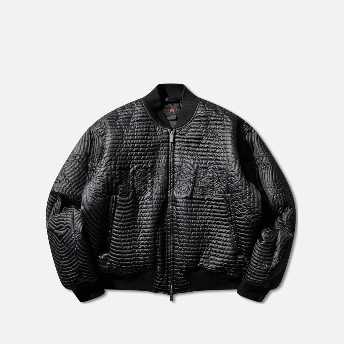 Men s Flight Nylon Varsity Jacket Black