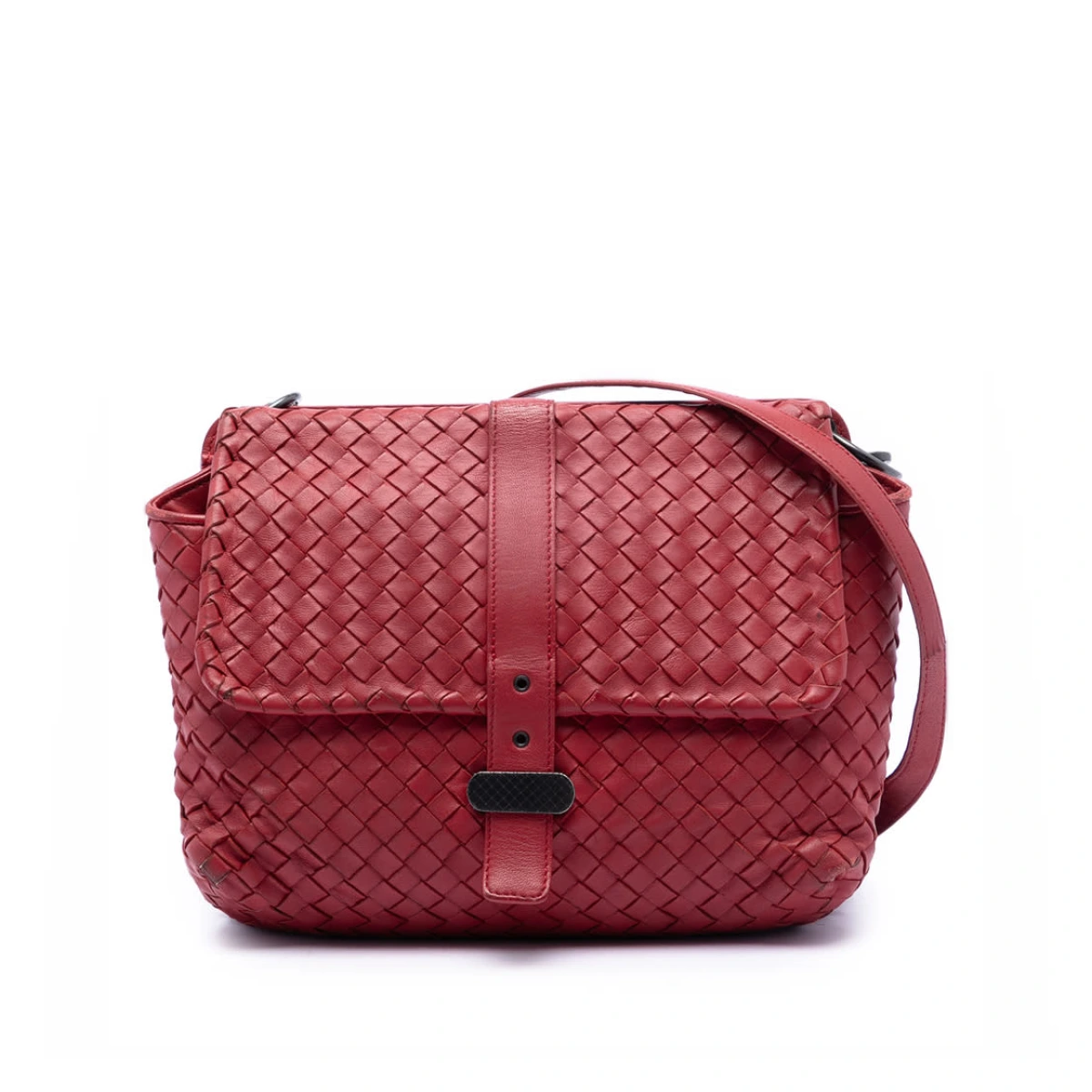 Pre-owned Nappa Intrecciato Double Sided Flap Messenger Bag B02501795Z