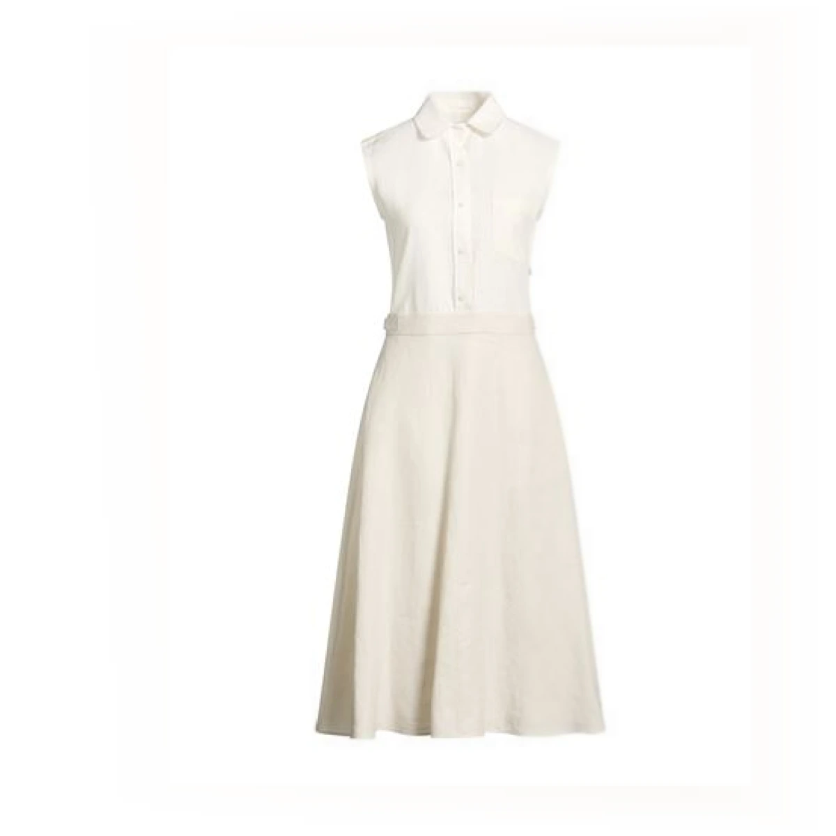 Woman Midi dress Off white Size 2 Linen
