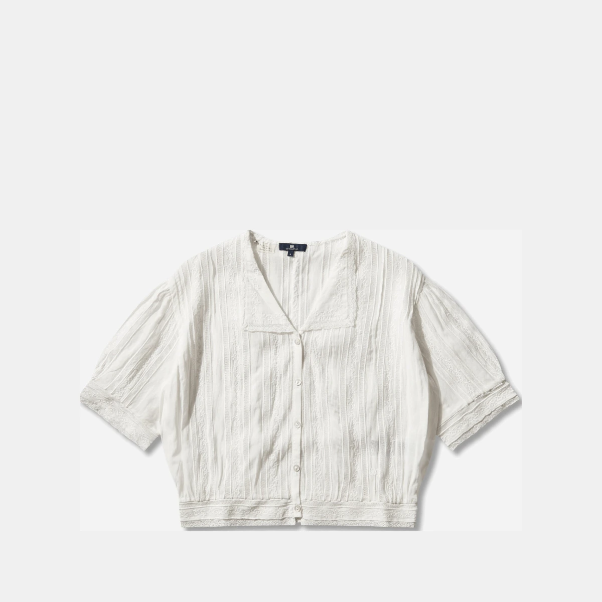 Women s Blue Tab Bandit Blouse White