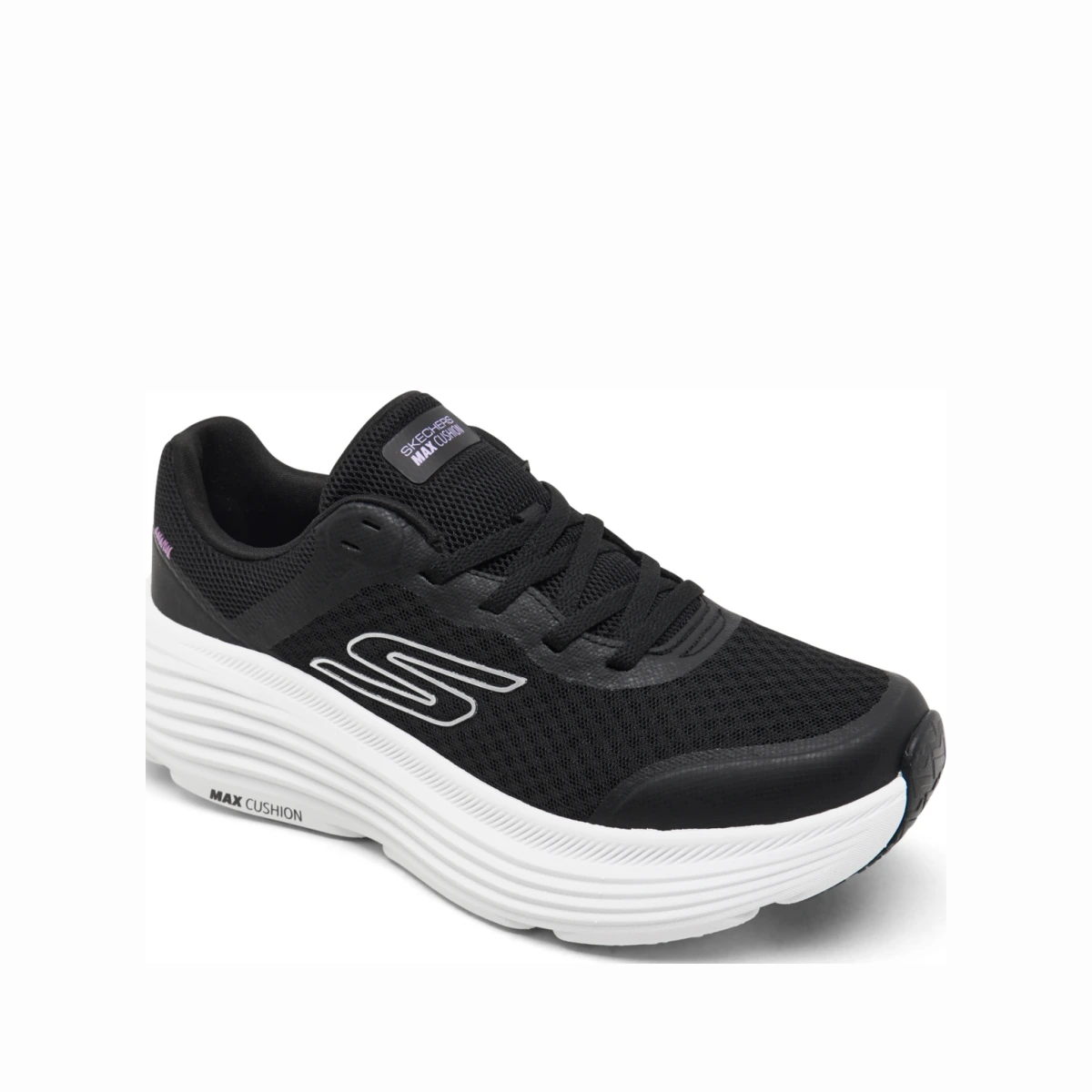 Women's Max Cushioning Endeavour Athletic Running Sneakers - Black, White
