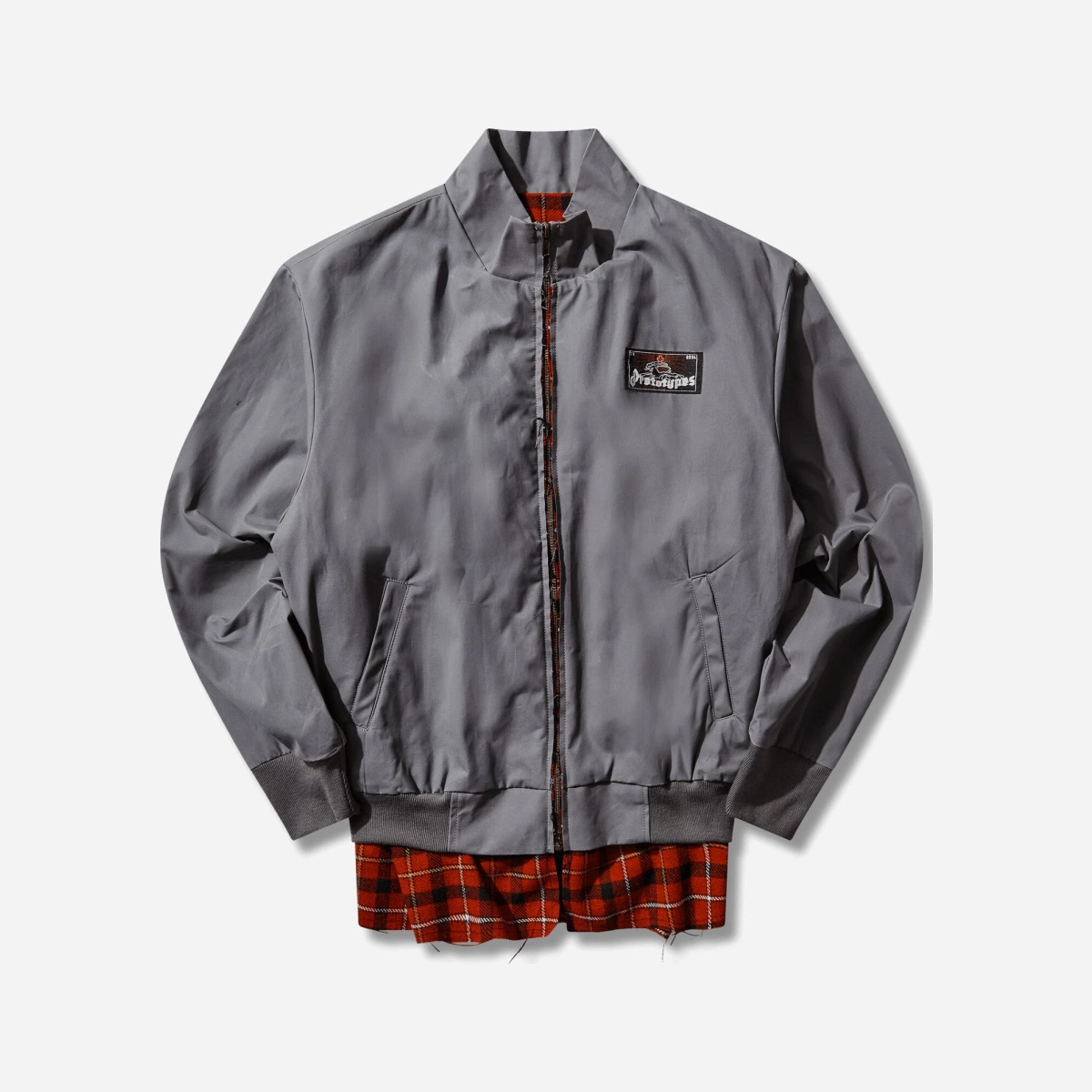 Waxed Harrington Jacket Grey