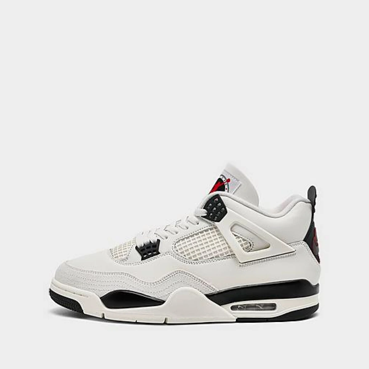 Men's Air Retro 4 Basketball Shoes in Sail/University Red/Black