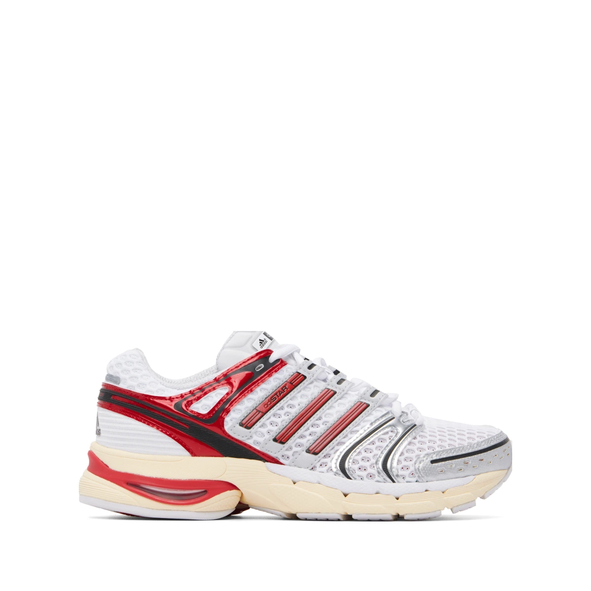 White & Red Adistar Control 5 Sneakers