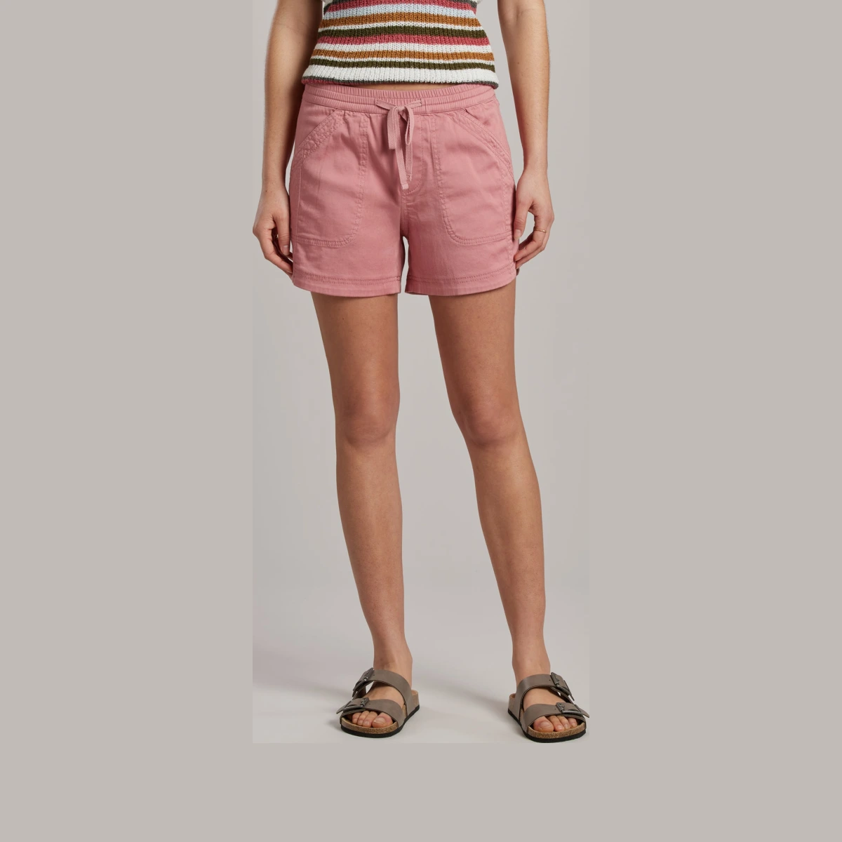 Women's Marlene Soft Sateen Shorts in Dusty Rose by UNIONBAY, Dusty Rose