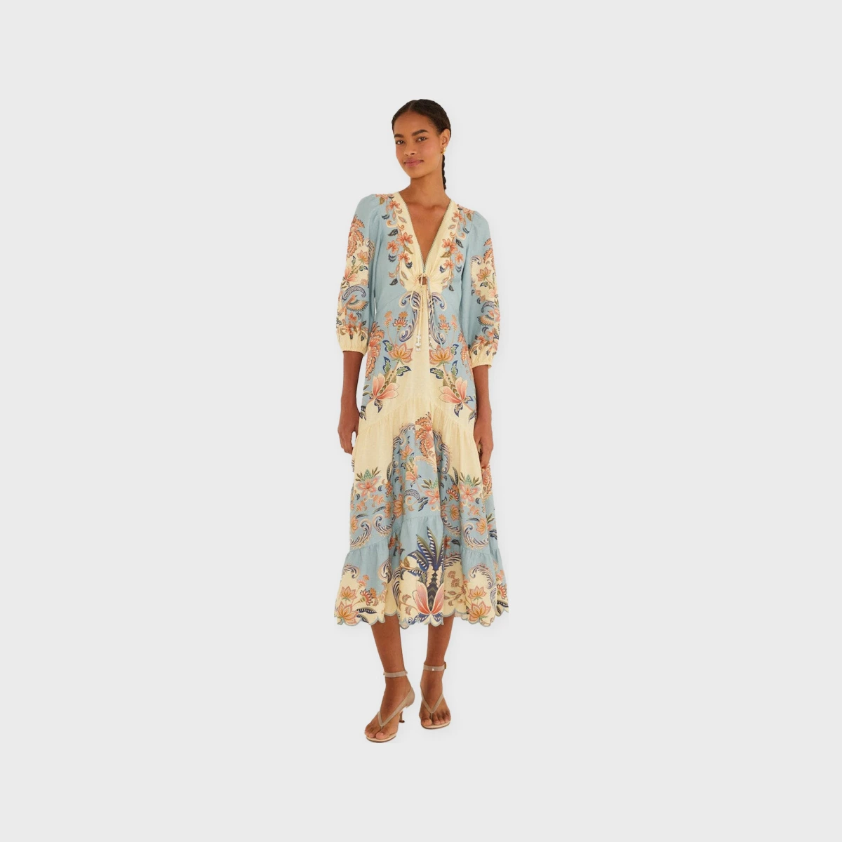 FARMRIO Dress Boho Maxi Light yellow
