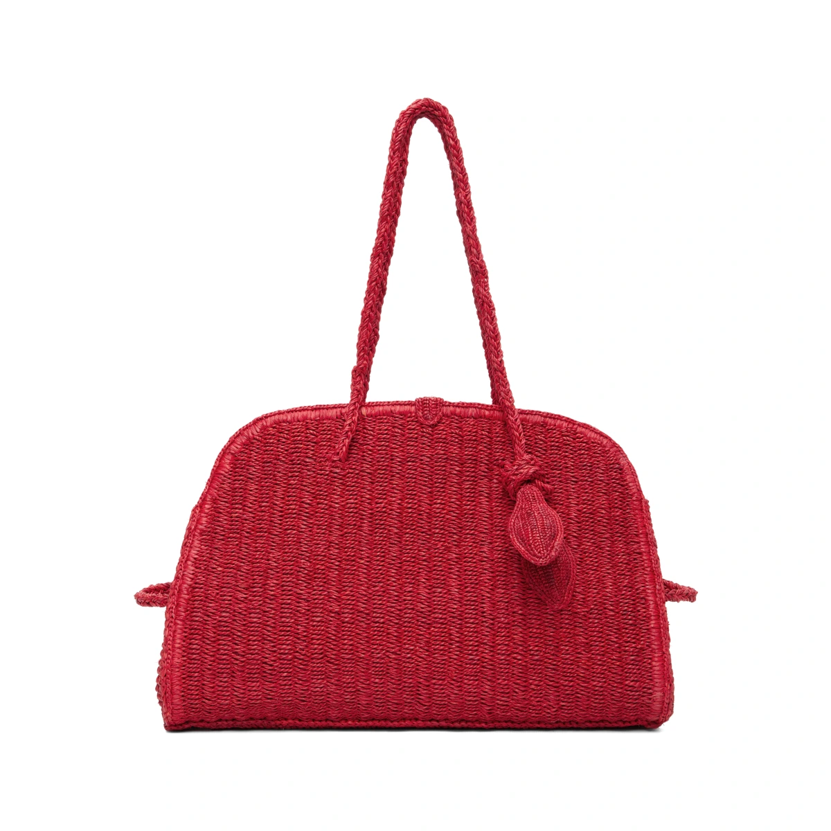 Red 'The raffia Turismo' Bag