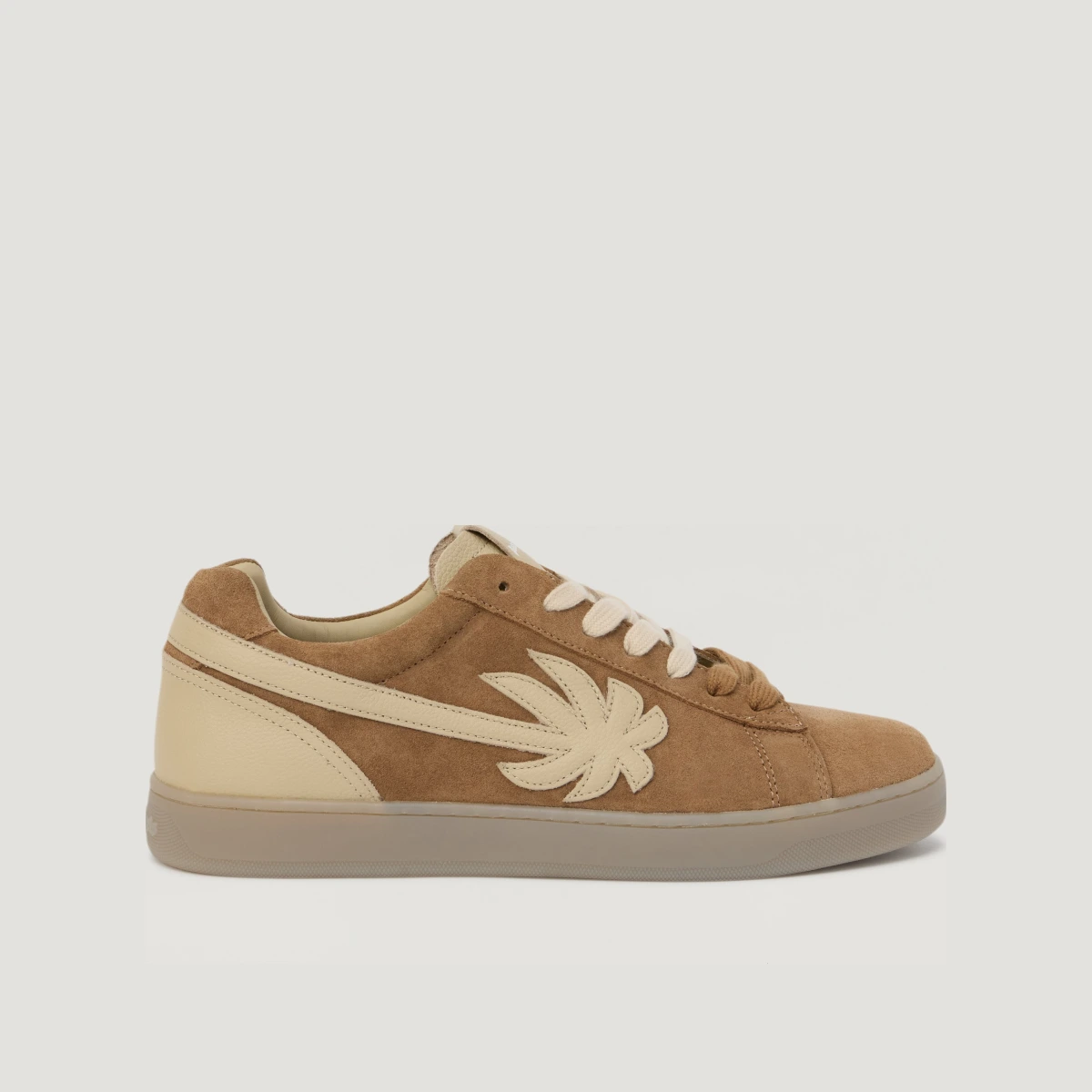 Palm Tennis Suede Sneakers Man  Brown Ivory