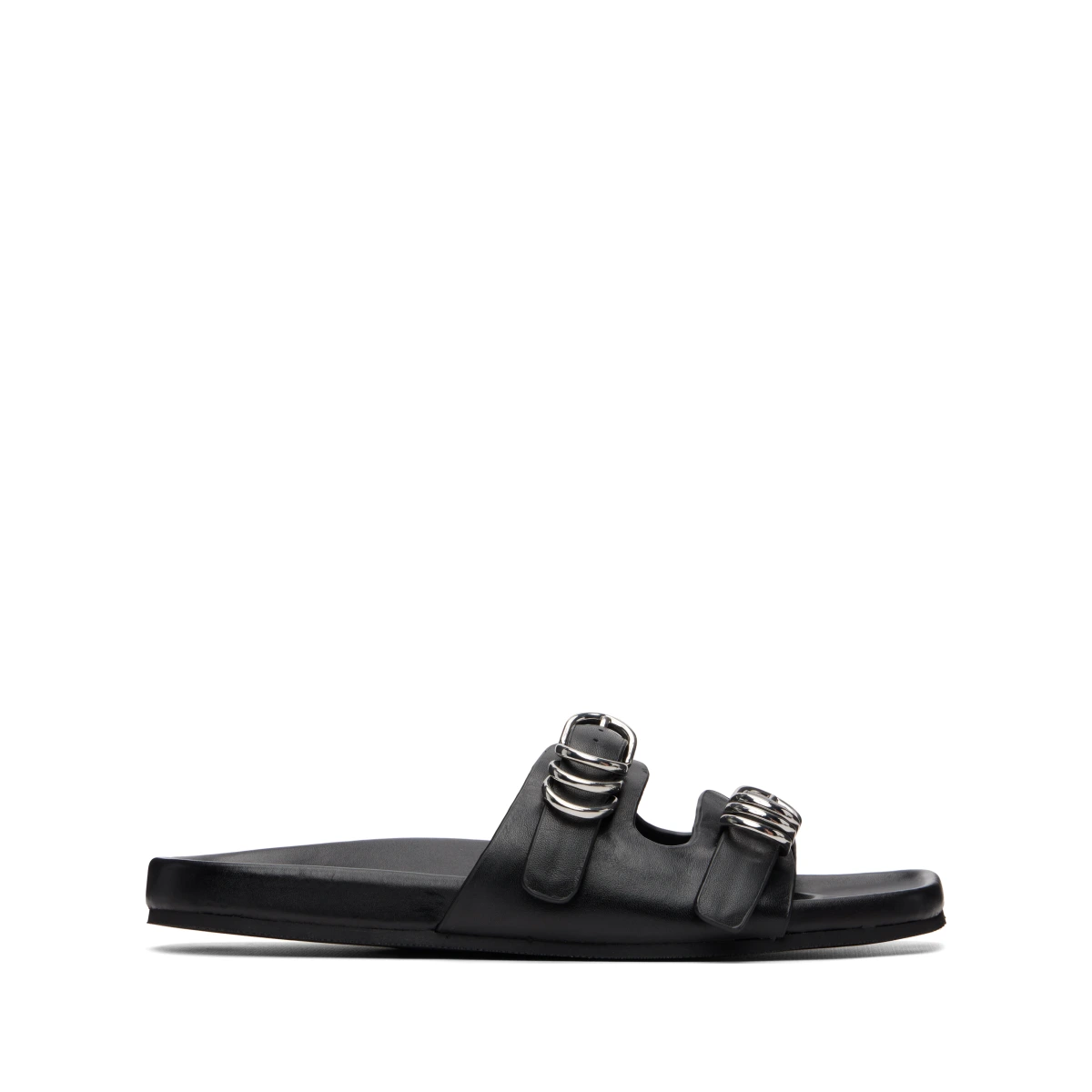 Black Rue Leather Sandals