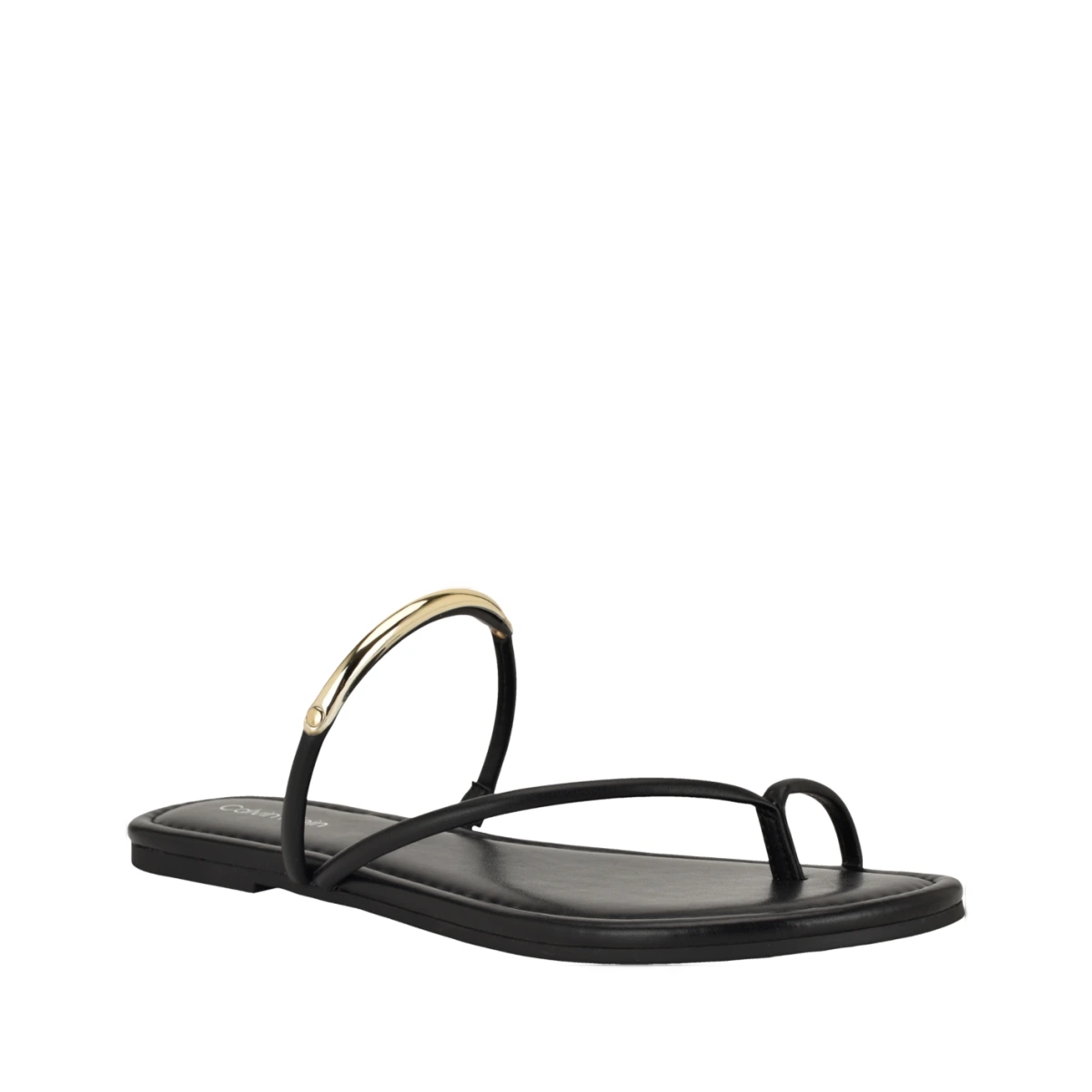 Women's Bienna Strappy Ornamented Flat Slip-On Sandals - Black