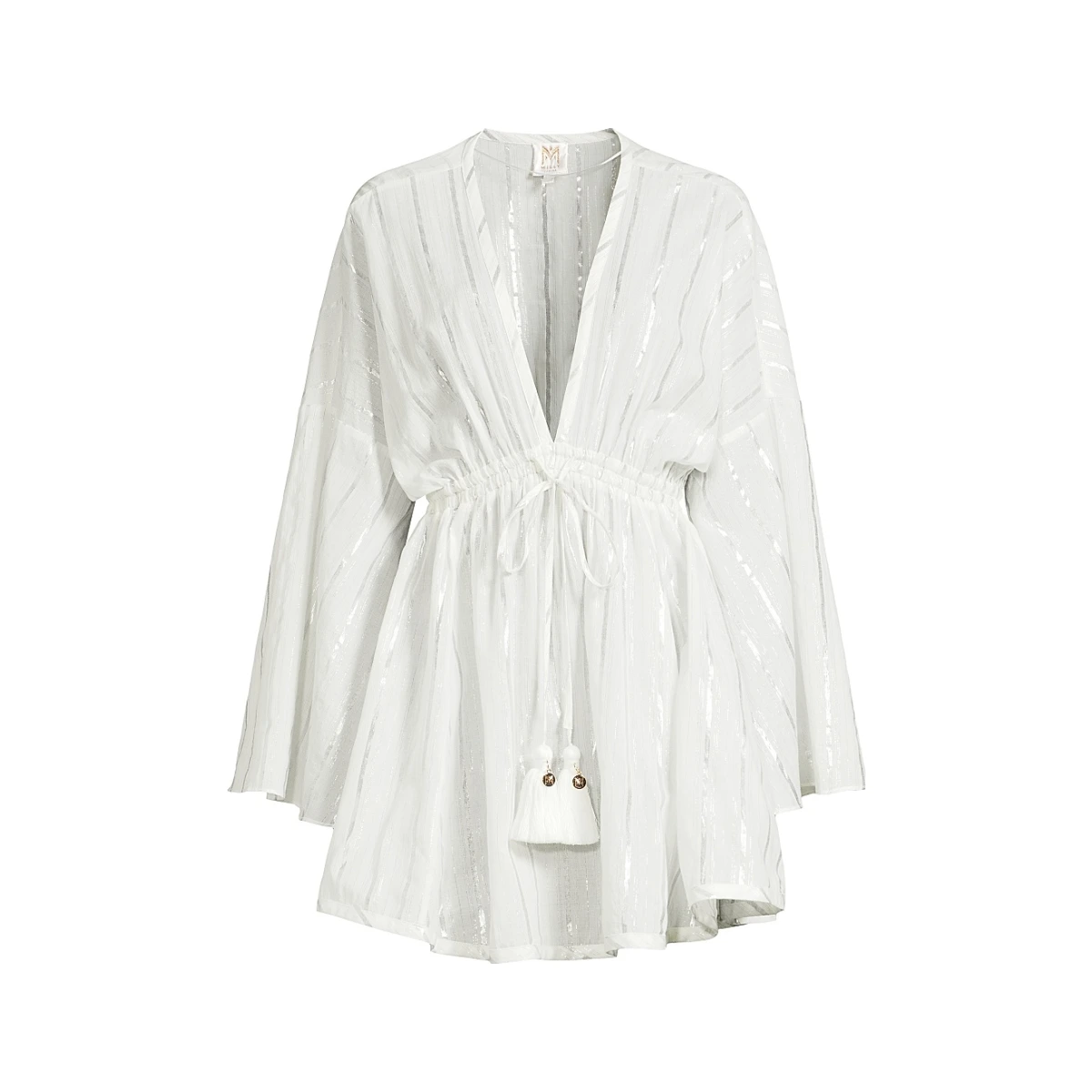 Women's Olympia Stripe Cover-Up Dress - White