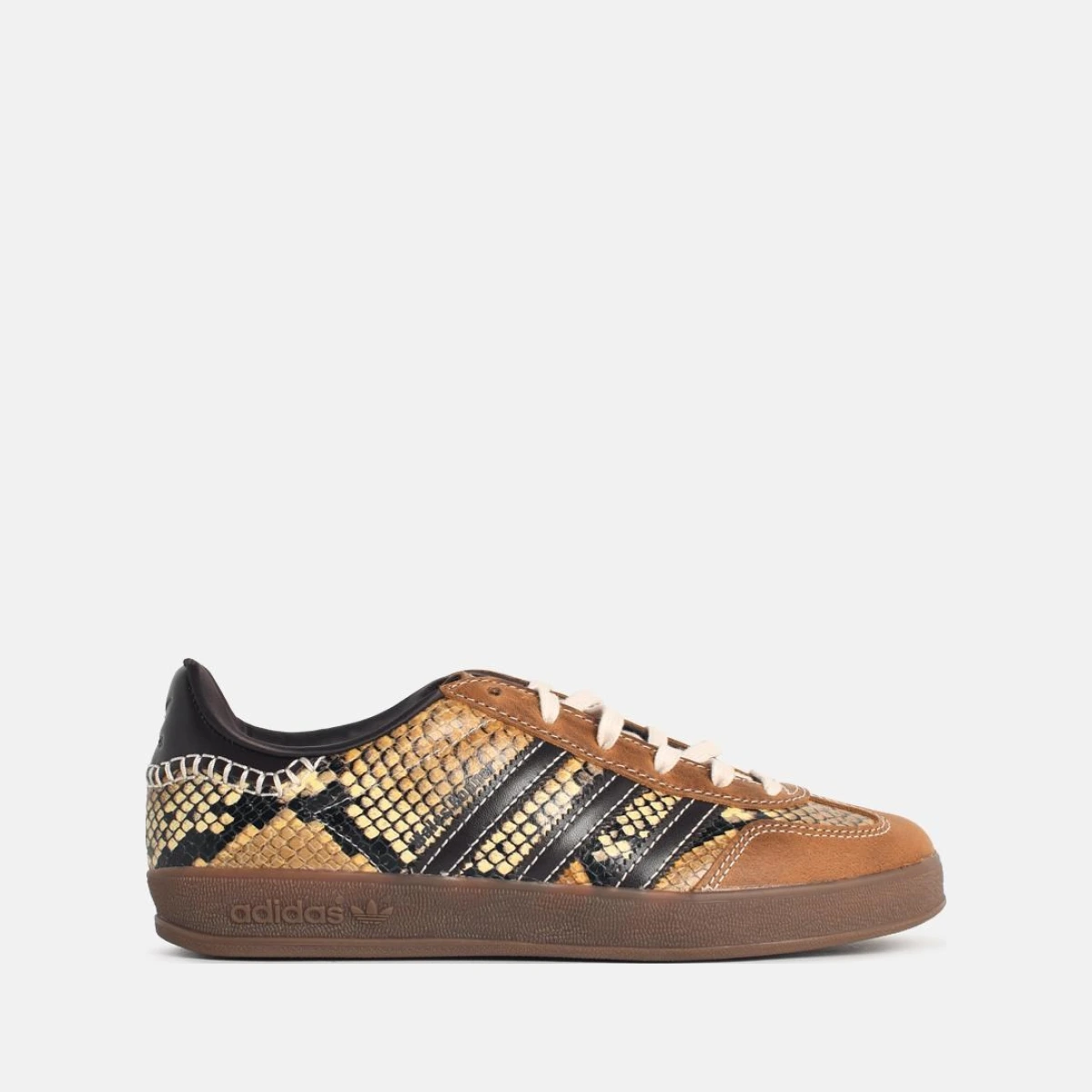 'Gazzelle Snake' Beige Leather Sneakers
