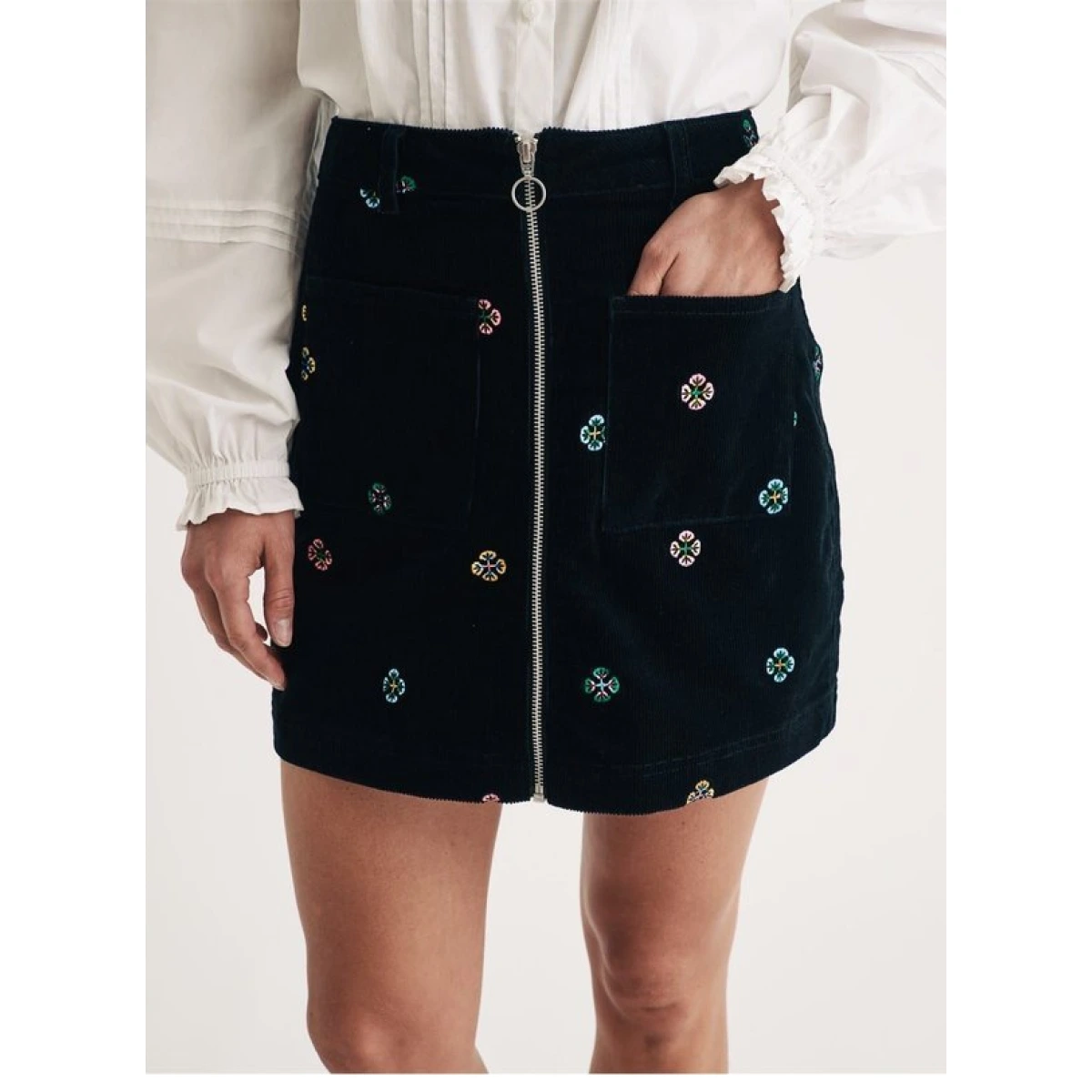 Nobody's Child Womens Nobodys Dalong Mini Floral Patterned A-Line Skirt in Multi - Multicolour