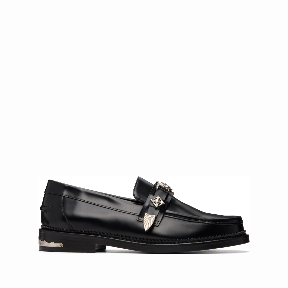 Black Metal Loafers
