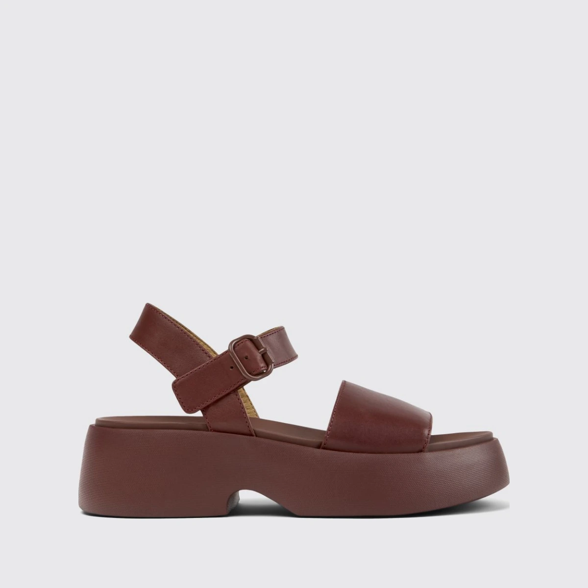 Flat Sandal Woman color Burgundy