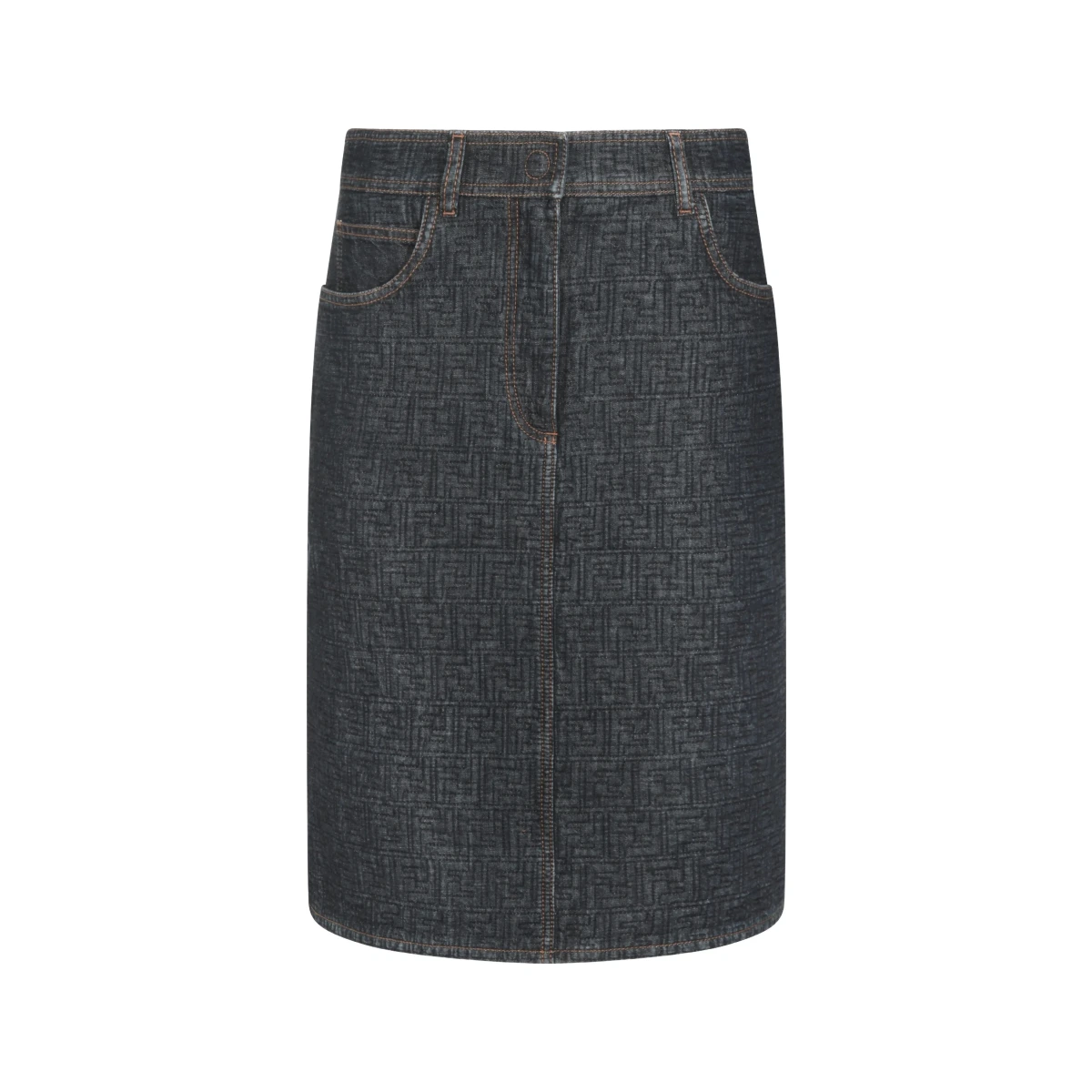 Gonna Ff Padded Denim Blue - Women