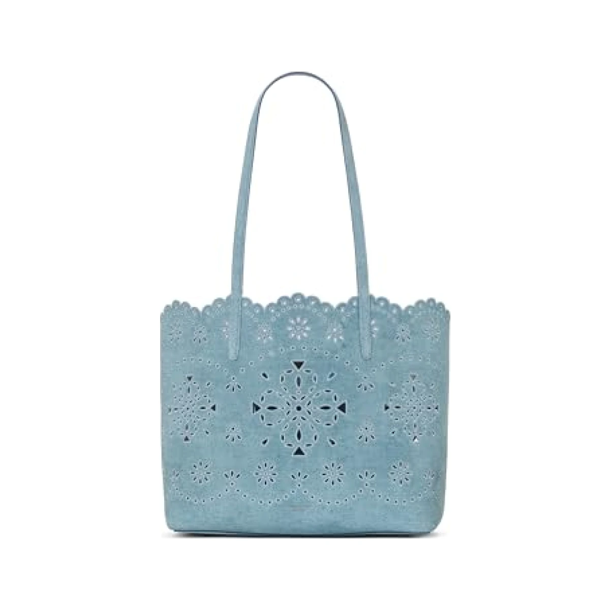 Kate spade new york Do It All Spade Flower Perforated Denim Suede Large Tote
