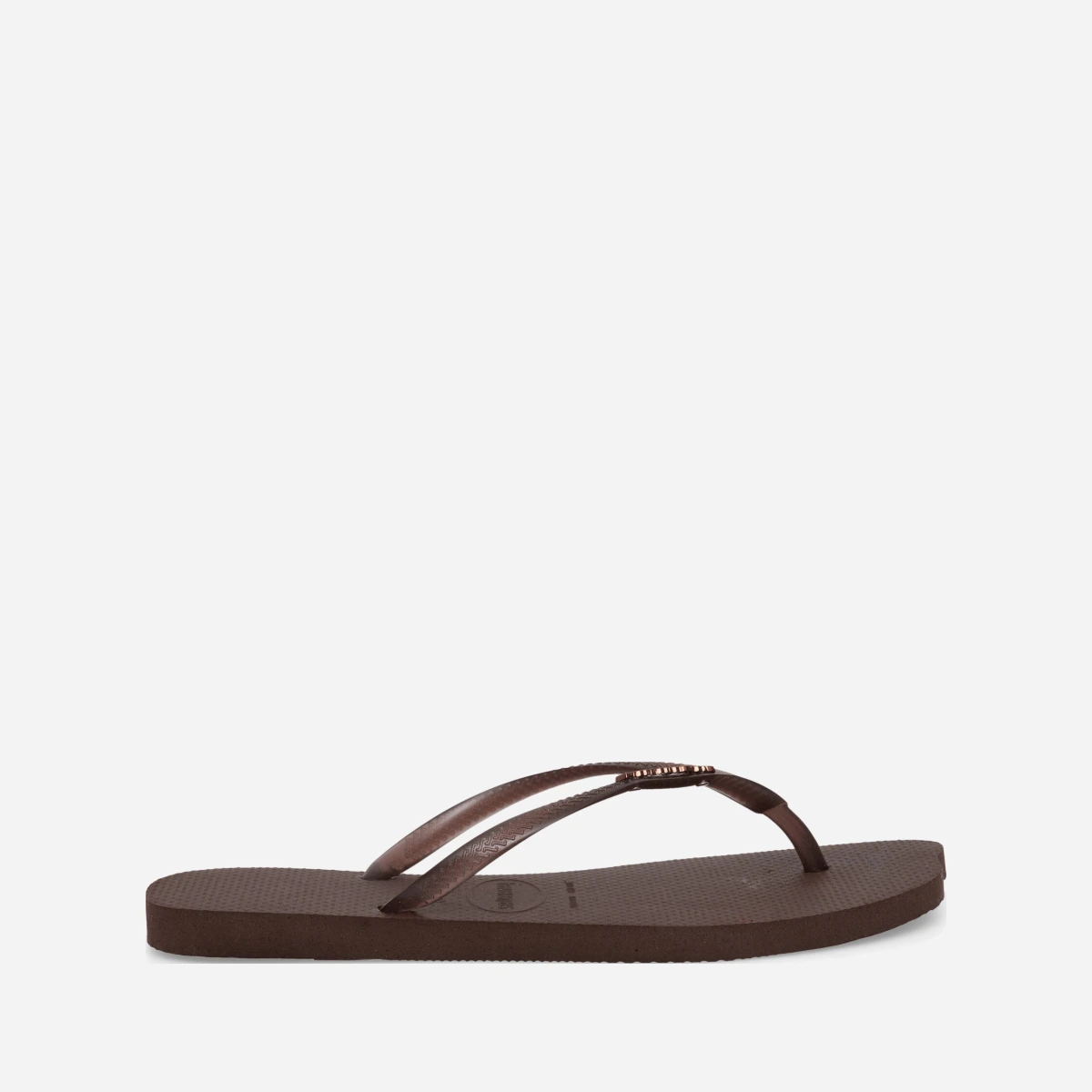 Women s Slim Split Flip Flops Dark Brown