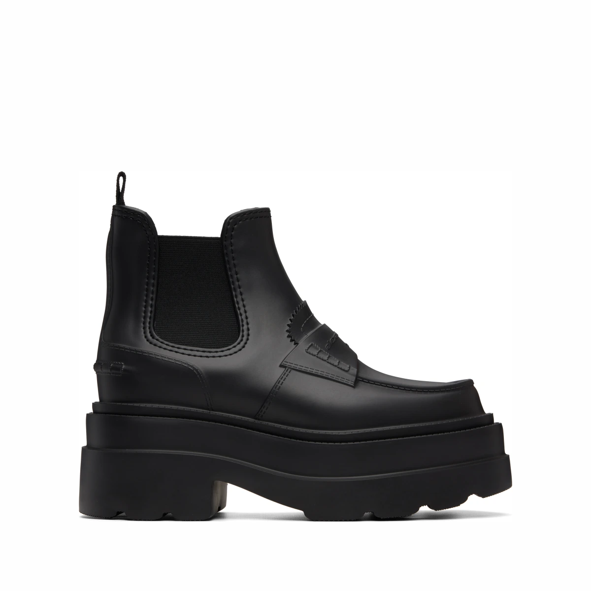 Black Carter Platform Rain Boots