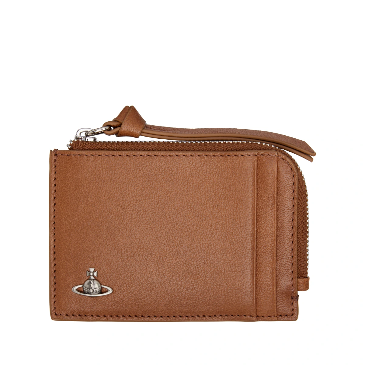 Brown Zip Card Holder
