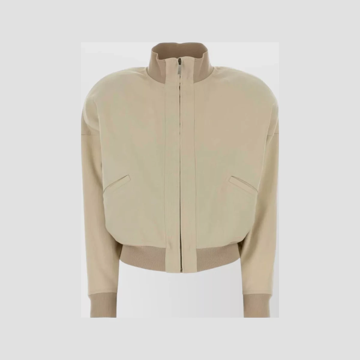 Gucci - high collar jacket silk nylon blend
