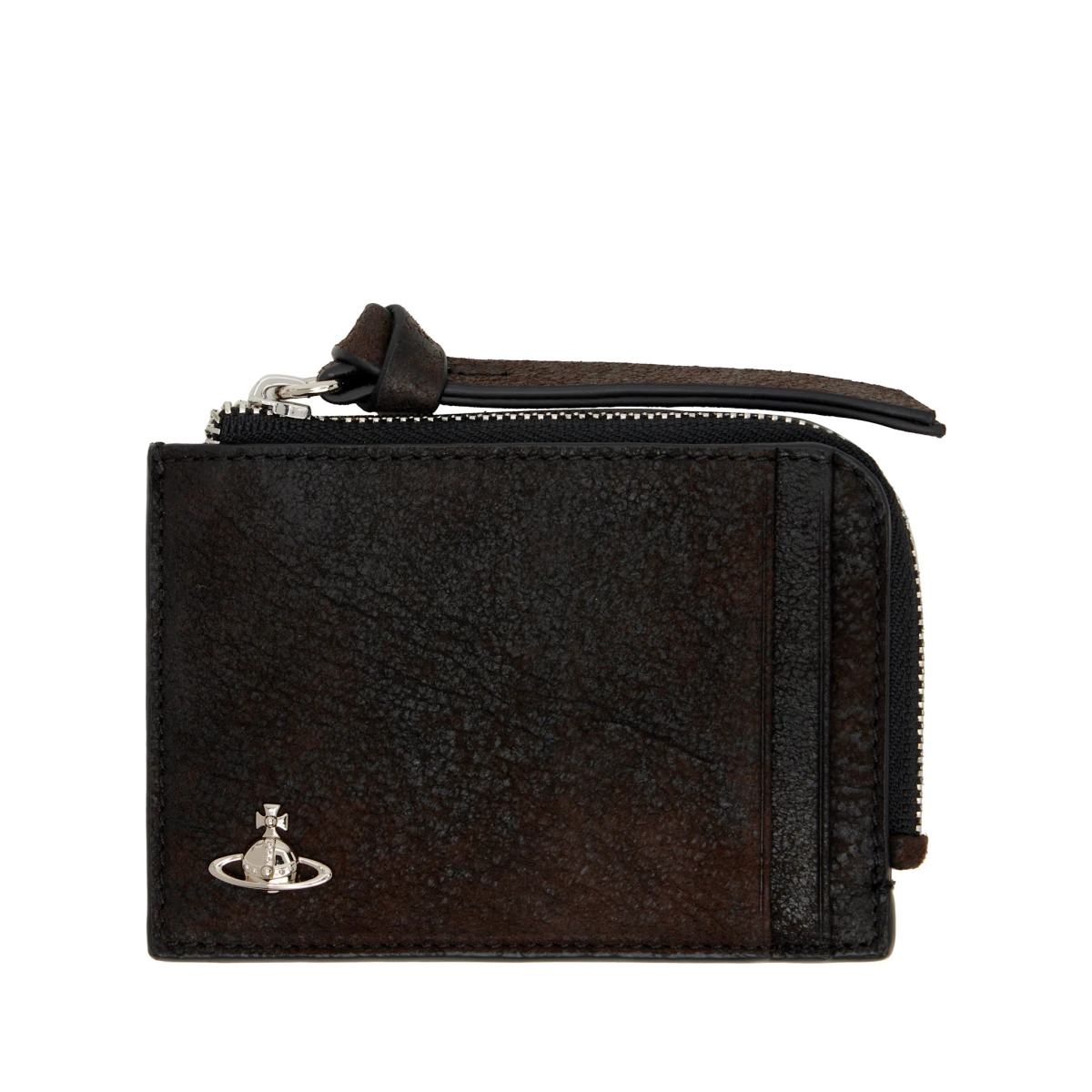 Brown Zip Card Holder