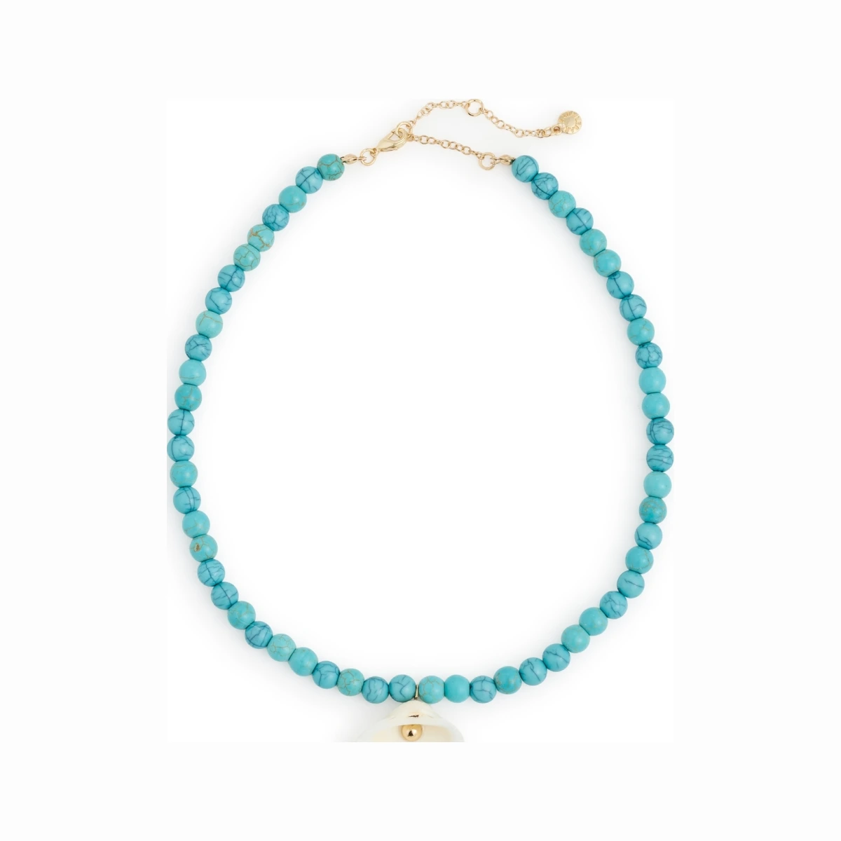Julissa Semi-Precious Shell Necklace Turquoise One Size