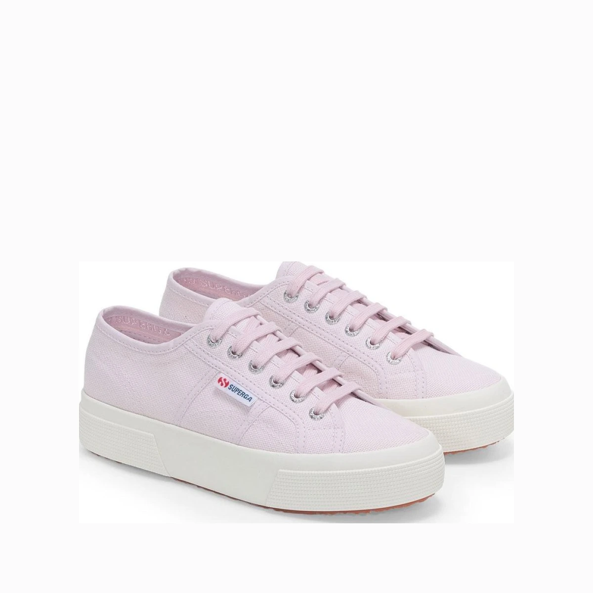Superga Womens/Ladies 2740 Lace Up Platforms Violet/Avorio