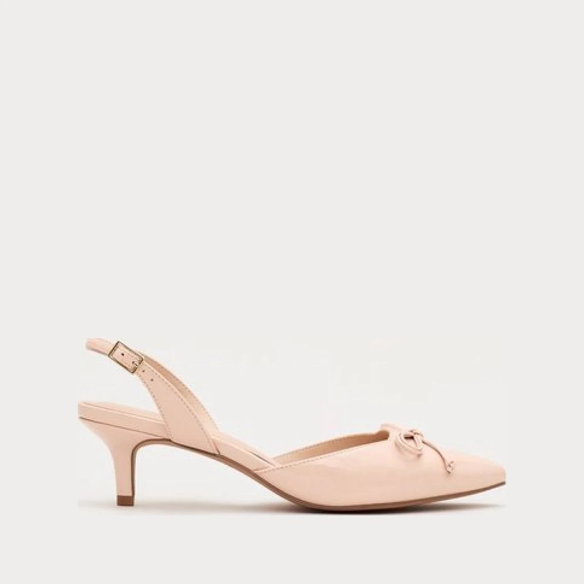 Phase Eight Bow Kitten Heel In Pale Pink