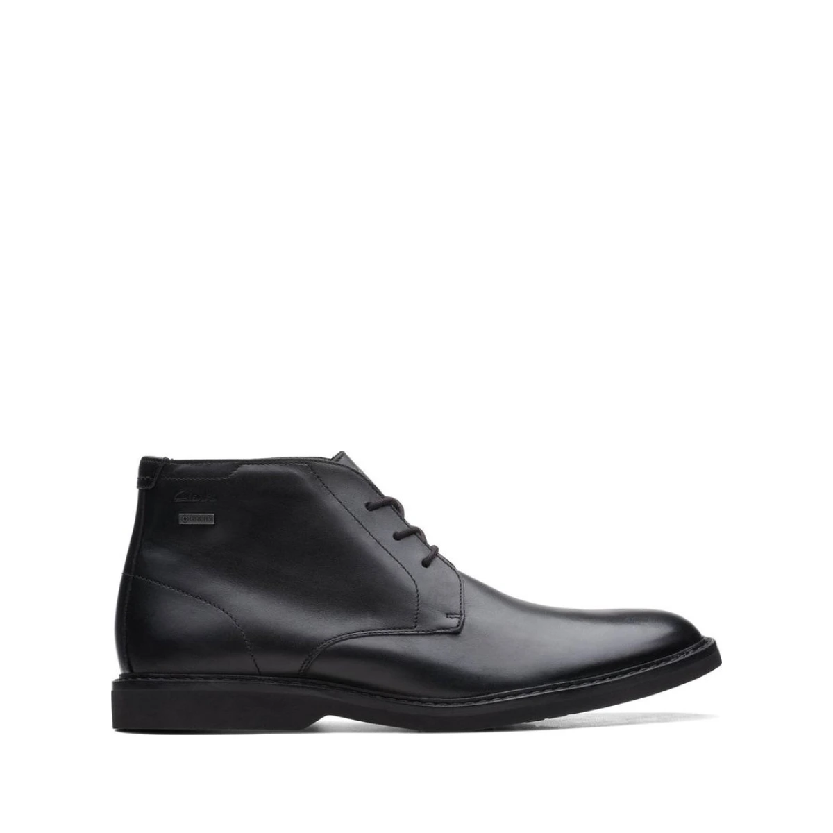 Clarks Atticus Lt Hi Gore-Tex Black Leather Ankle Boots,lace Up