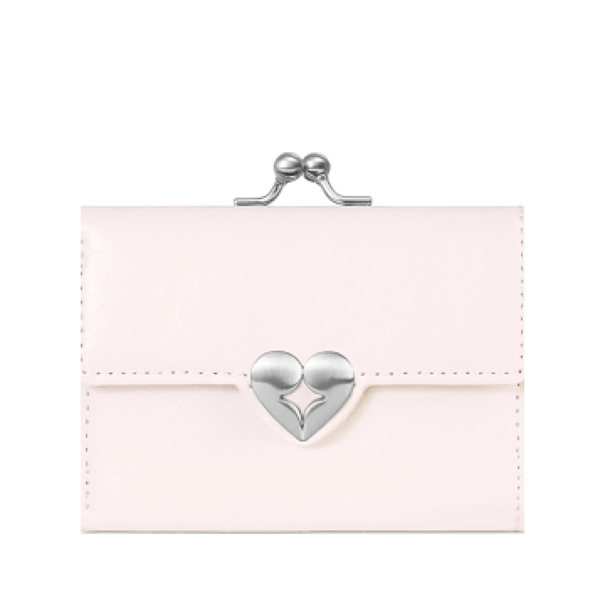 CRINKLE HEARTY FRAME WALLET