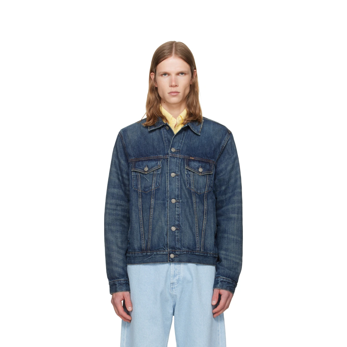 Navy Denim Trucker Jacket
