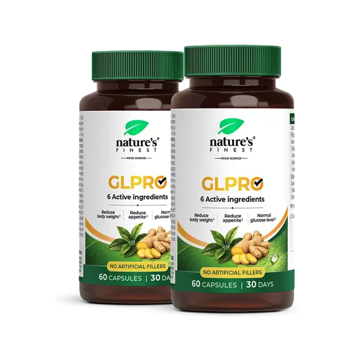 Nature's Finest GLPRO Bundle | integratore per la gestione del peso per appetito + supporto glicemico | carruba, nopal, tè verde, guaranà + cromo