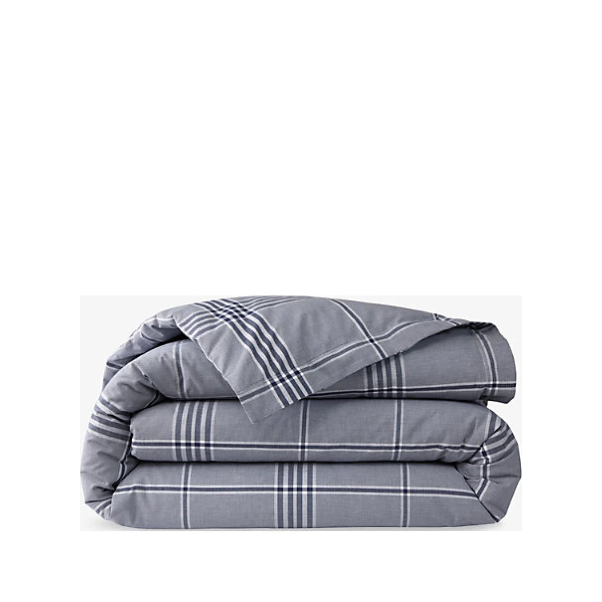 August Checked Cotton Duvet Cover