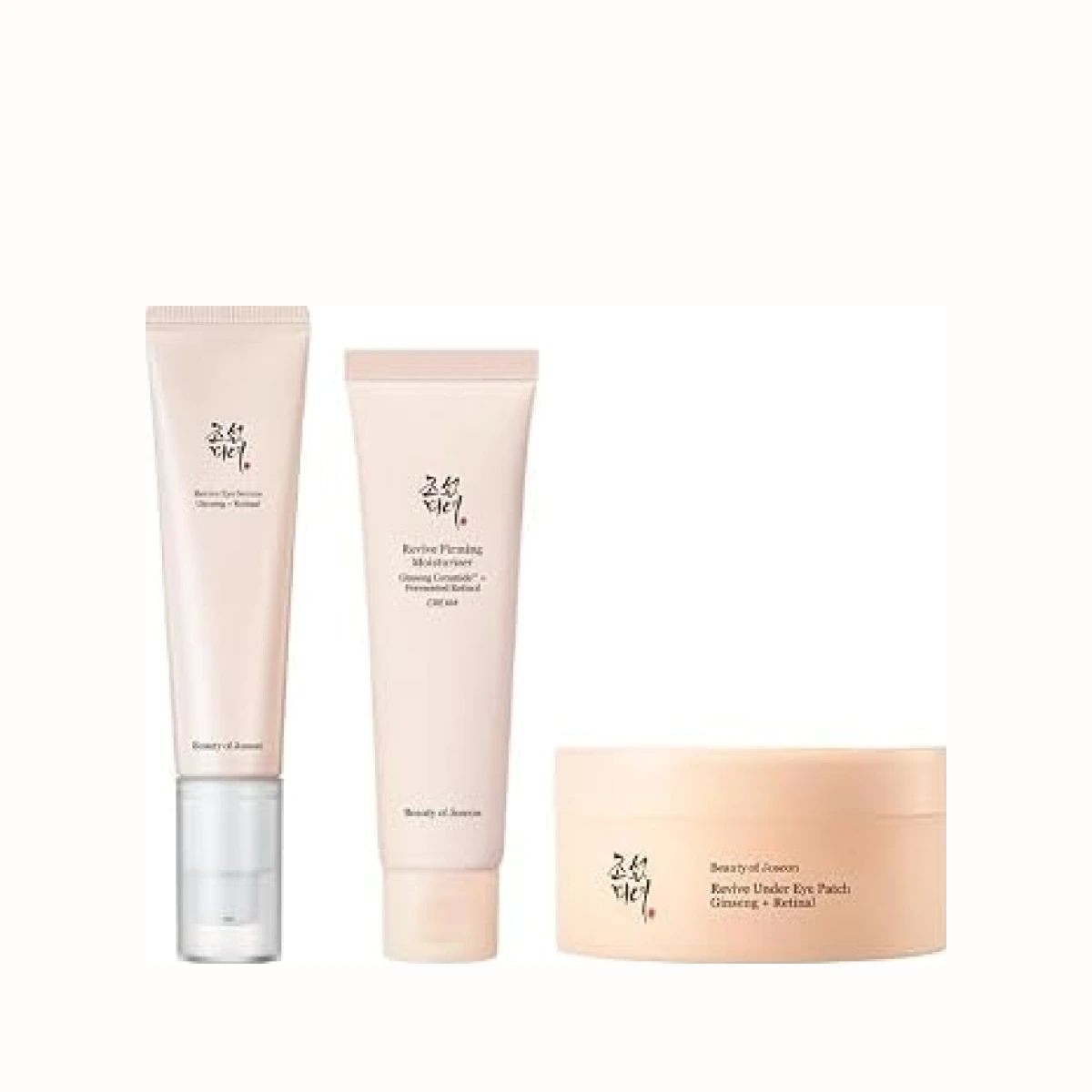Beauty of Joseon Revive Essentials Set Firming Moisturizer & Eye Serum and Under Eye Patch Korean Skincare for Women and Men