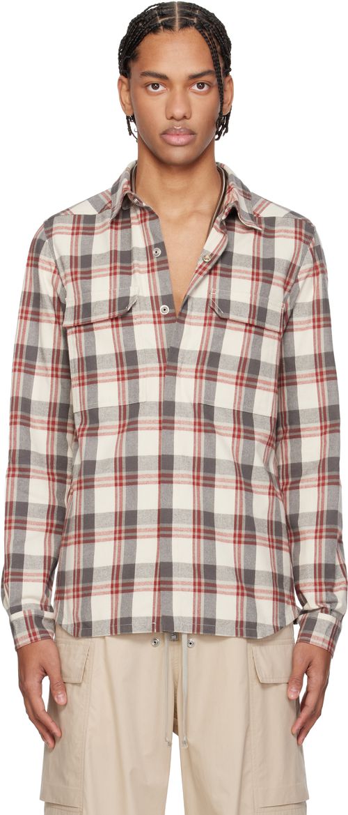 Off-White & Gray Temple Overshirt